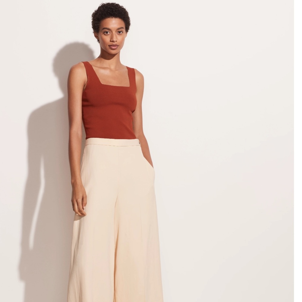 Vince Square Neck Tank in burnt rust